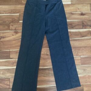 ANN TAYLOR Gray Straight-Leg Trousers